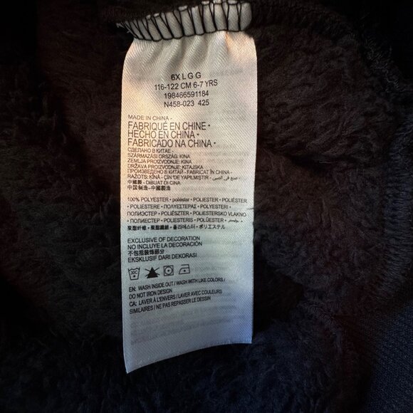 NIKE Cozy Faux Fur Fleece Set Girls 6-7 6X NWT Black Sweat Suit NEW Pants Hoodie - Picture 7 of 16